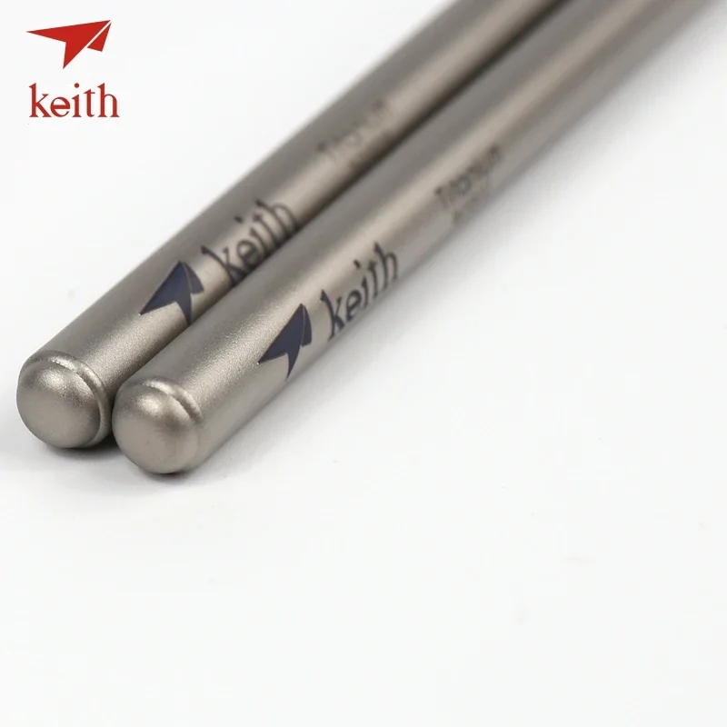 

Keith Titanium Round Chopsticks Food Sticks Outdoor Travel Tableware For Camping Picnic Hiking Chinese Light Chopsticks Ti5620