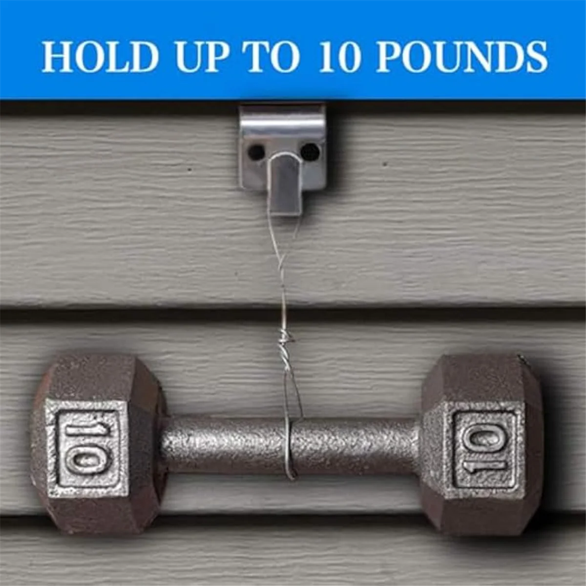 T61C_10Pcs Hooks for Siding,No-Hole Needed Vinyl Siding Clips,B