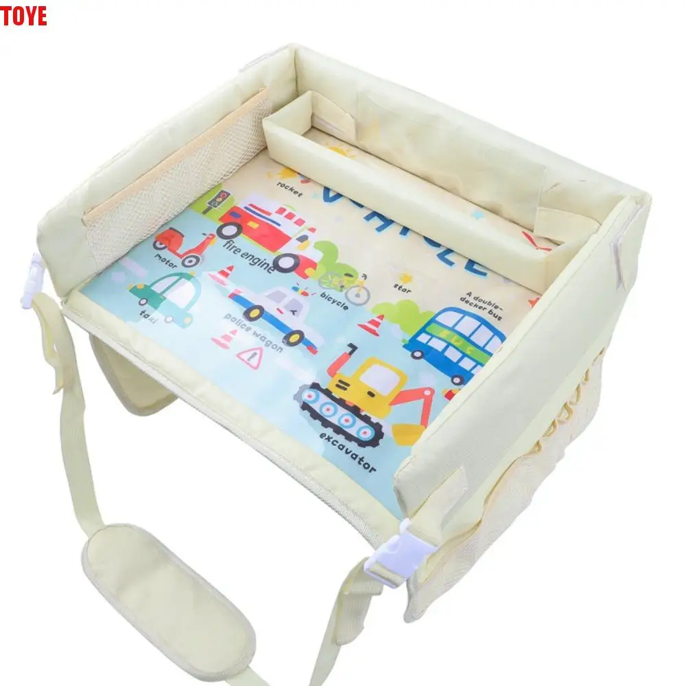 

Adjustable Snack Tray Baby Car Seat Tray PVC Dining Tray Kids Toy Holder Desk Ox Cloth Car Tray Table Car Stand Organizer