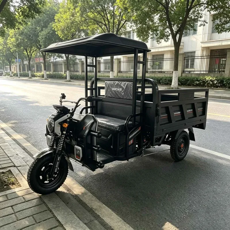 for Freight Tricycle Project Pulling Truck Household Cargo Delivery Fuel Three Wheel Export Straddle Car with Shed