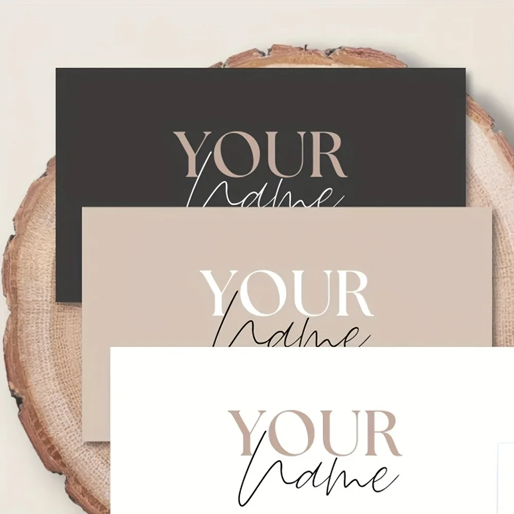 9*5.4cm Right Angle 300g Paper Business Cards Double Sided Free Design Custom Personalized Logo Text
