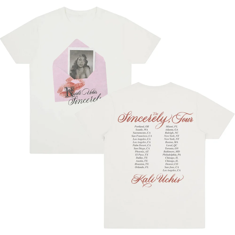 

Kali Uchis Sincerely Tour футболка-конверт женская одежда с короткими рукавами хлопковые свободные футболки уличная одежда унисекс летняя женская футболка