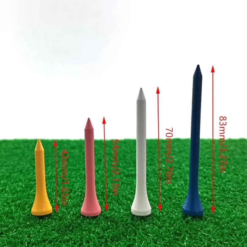 50/100 Pcs 42mm 54mm 70mm 83 mm Length Golf Ball Tee Pack Golf Multicolour Wood Tees Step Down Golf Accessories