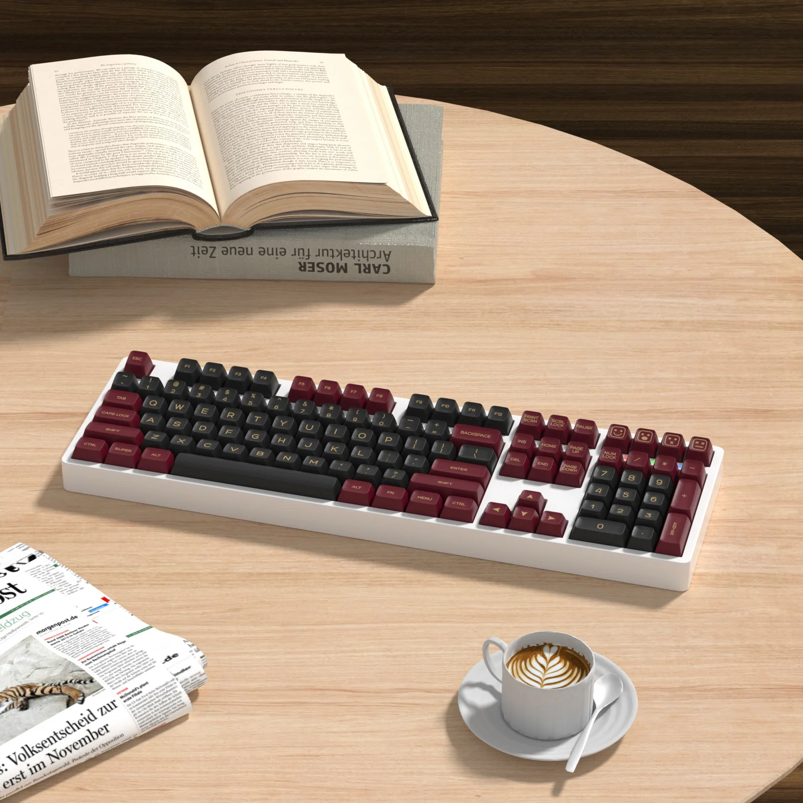 KBDiy-Capuchons de clavier double injection, profil SA, noir et rouge, ensemble PBT, ISO pour clavier mécanique, personnalisés, 142, HTML, 61, 87/64