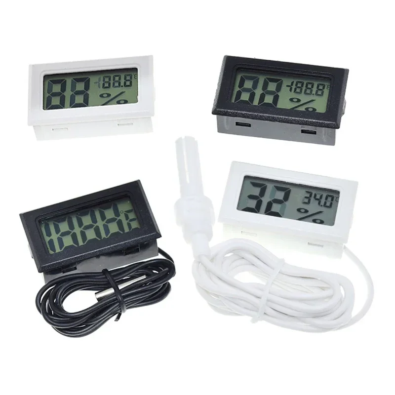 

Mini Digital LCD Thermometer Used For Humidity Temperature Meter - 50-110℃ Sensor Indoor And Outdoor Refrigerator With battery