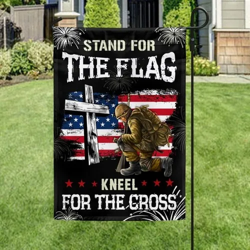 God Veteran Stand For The Flag Kneel For The Cross Flag Graden Flag UUI GGX