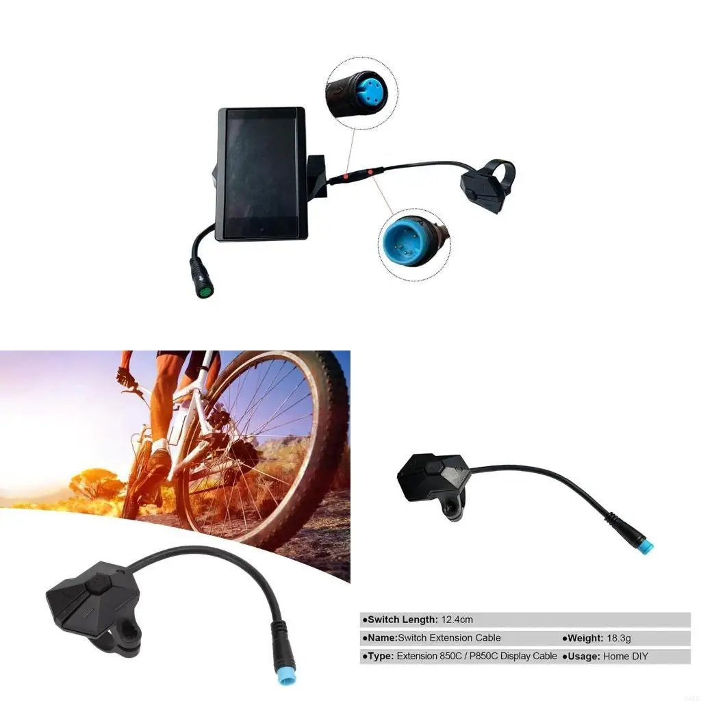 6XDF 4Pin Bike Switch Button Controller for Bafang P850C Mount Motor Display Panel Replacement Button Switch Controller
