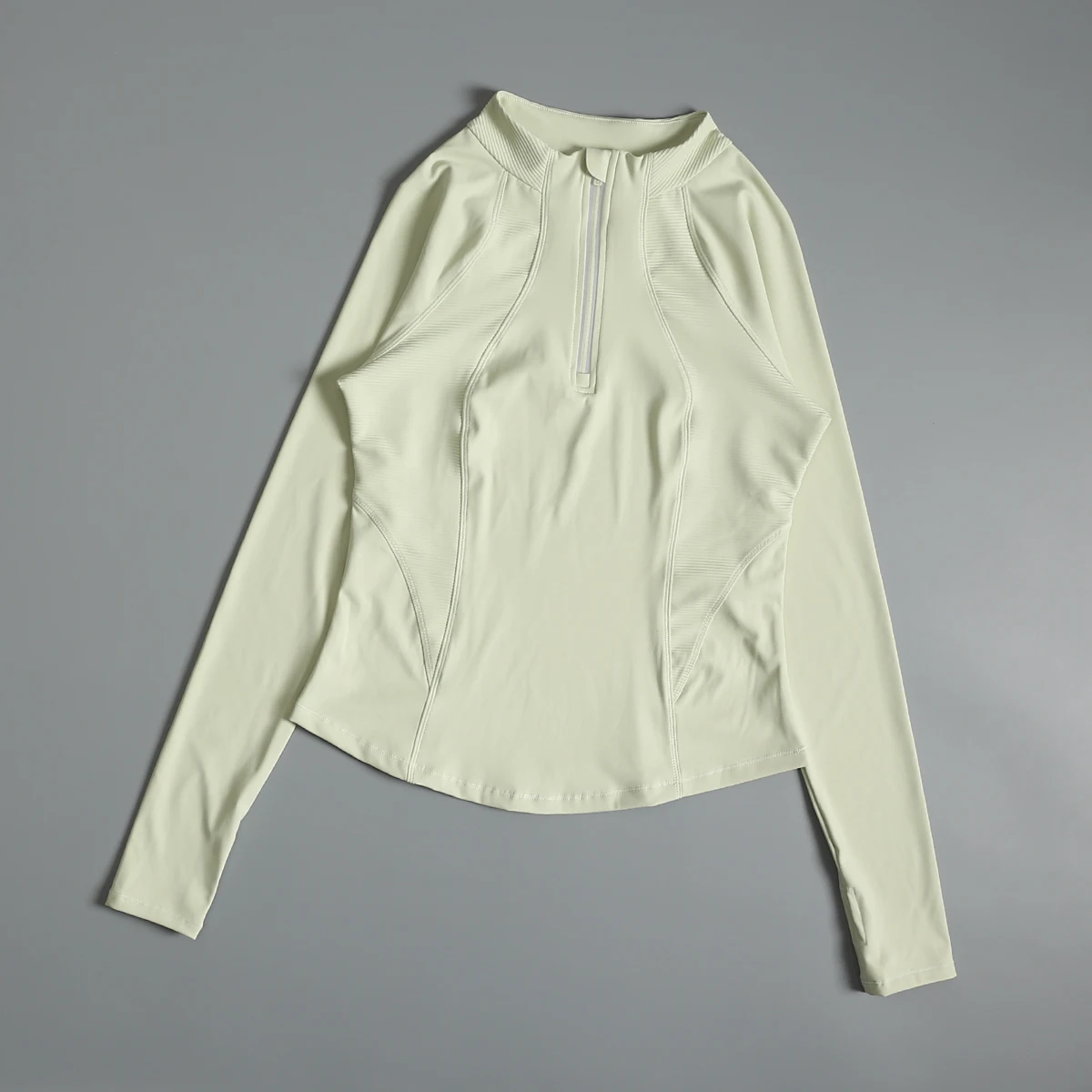 Ropa deportiva con media cremallera para mujer, moda de manga larga, otoño e invierno, nueva camisa básica deportiva, cuerpo para correr por la mañana