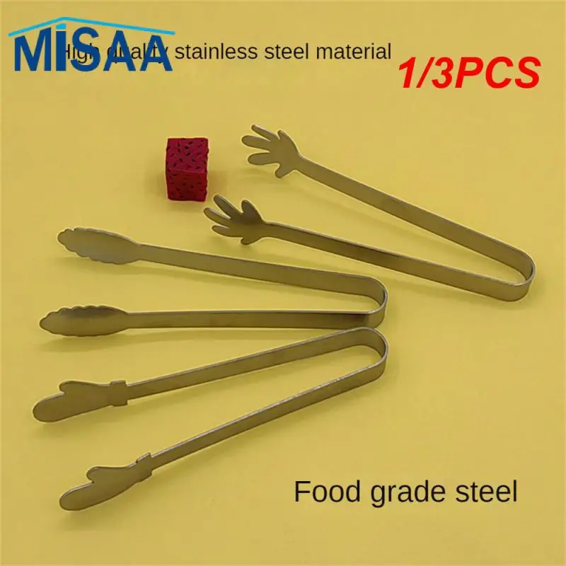 1/3PCS Mini Food Clip Clip Snacks Lazy Assistant Food Grade Stainless Steel Kitchen Accessories Food Clip Free-hands