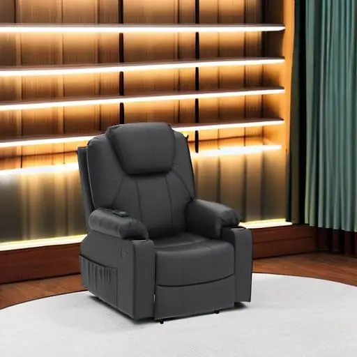 Electric Power Lift Recliner Chair Sofa with Heat for Elderly 3 Positions 2 Side Pockets and Cup Holders USB Ports Faux Leather