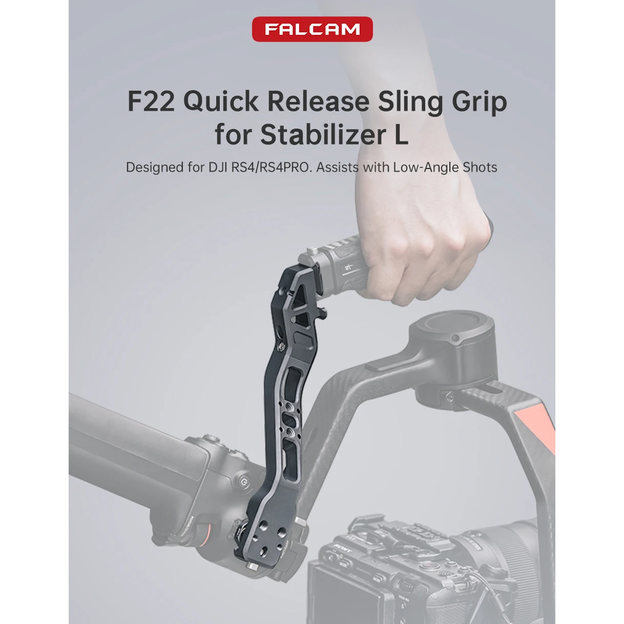 FALCAM F22 Quick Release Sling Grip for Stabilizer L Multiple Expansion Interface for Low Angle Shooting for DJI RS4 Pro