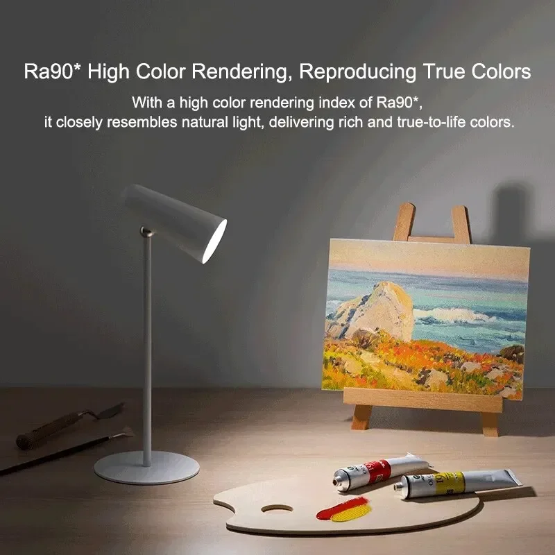 Xiaomi Mijia Multifunction Charging Desk Lamp 2000mAh 3 In 1 Portable Reading Table Rendering Light Clip Lamp Flashlight Ra90