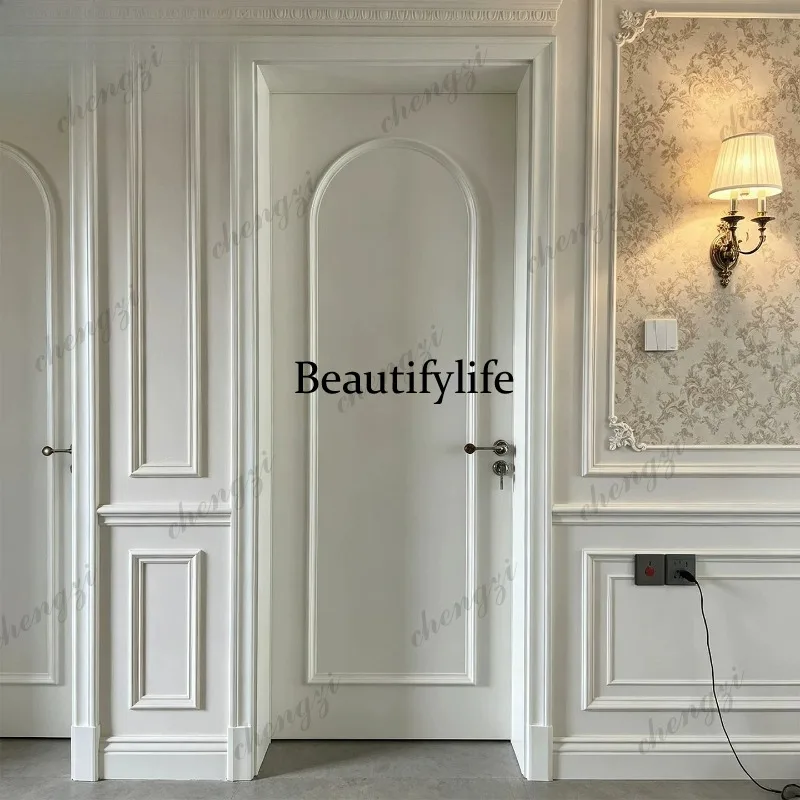 H134 paint bedroom door solid wood home wooden door bedroom living room solid wood door