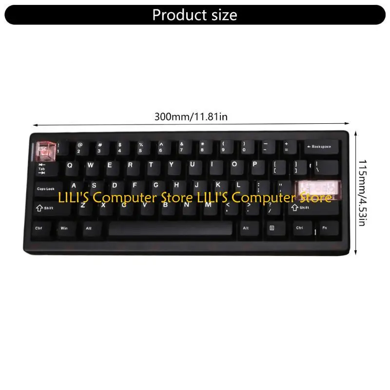

A52B QK61 V2 Беспроводная игровая клавиатура 60% с цветным освещением и долговечностью мАч аккумулятор