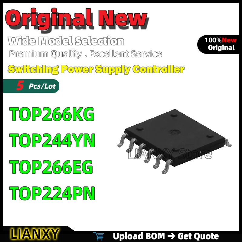 5pcs DIP-8 TOP266KG TOP244YN TOP266EG TOP224PN Switching Power Supply Controller New Original