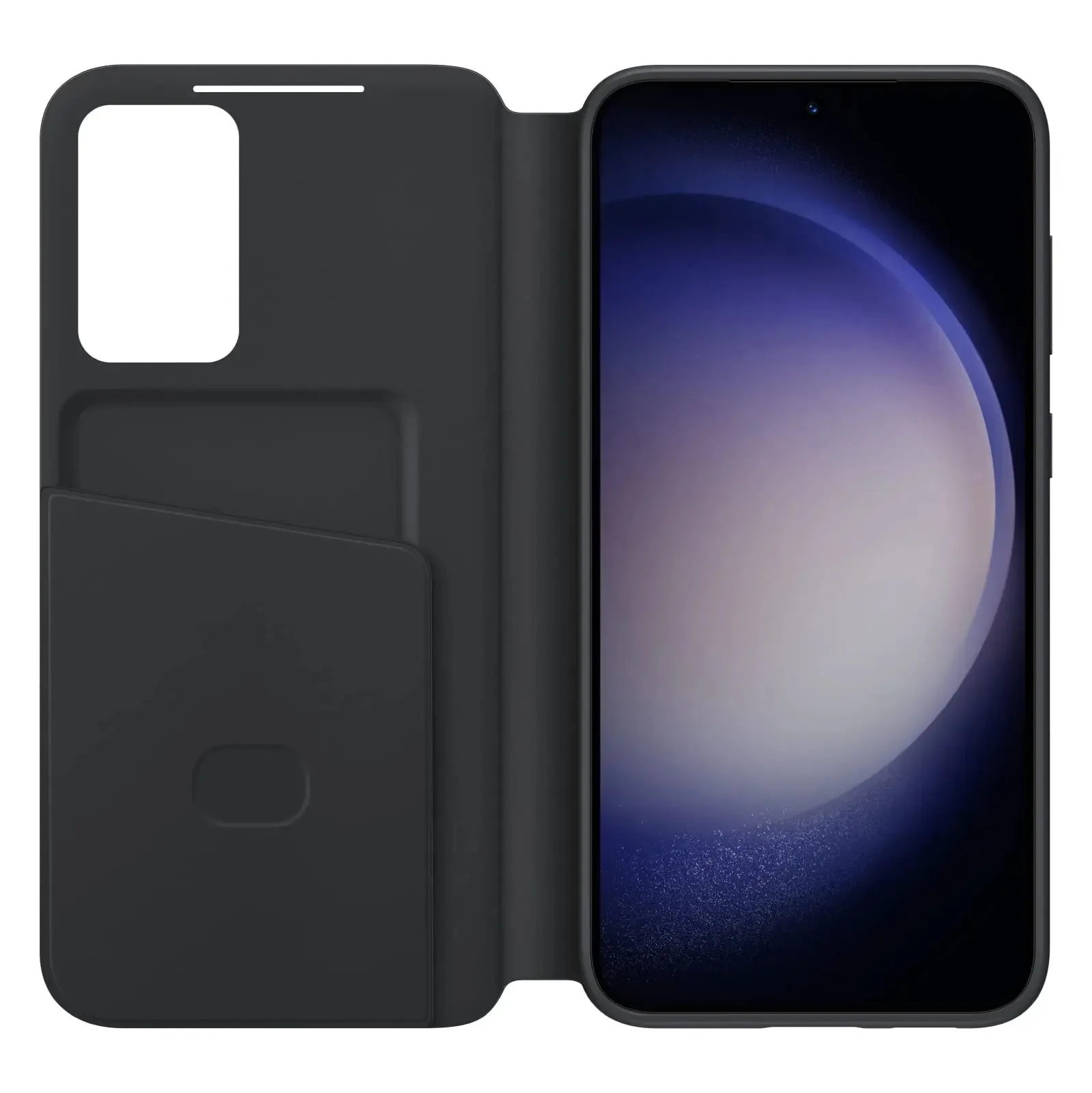 Oryginalne etui portfelowe Samsung Galaxy S23 S-View z ochroną, uchwytem na karty, okienkiem na odcisk palca i przezroczystym okienkiem EF-ZS911 — zdjęcie produktu 6