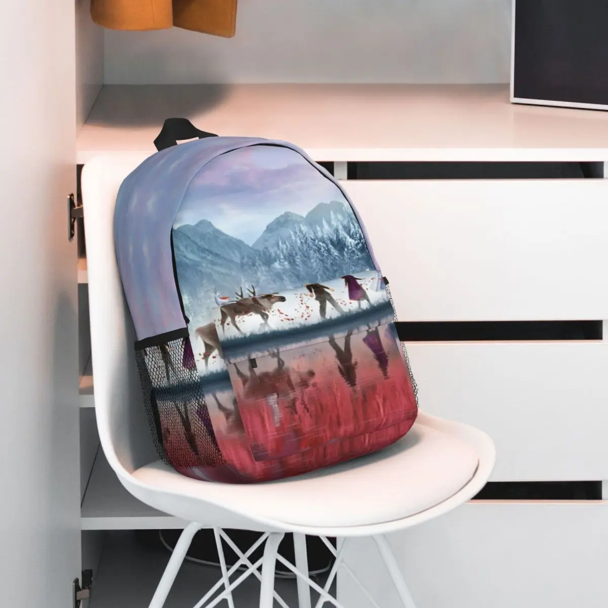 Mochila compacta Disney Frozen de 15 polegadas – Bolsa leve e elegante, perfeita para estudantes e viajantes