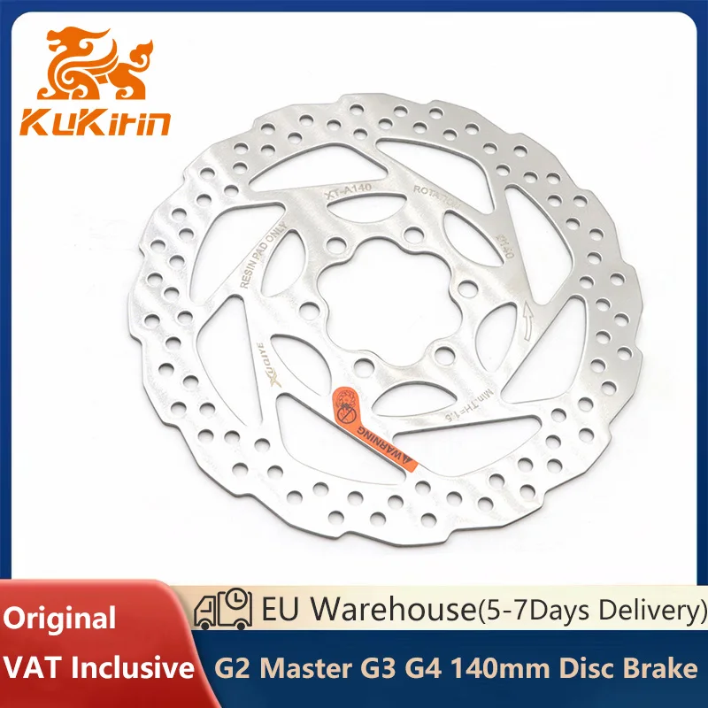 EU-Lager 140mm Scheibenbremse für KuKirin G2 Master G3 G4 Smart Elektroroller Zubehör Original 6-Loch 140MM Scheibenbremse 2 Stück
