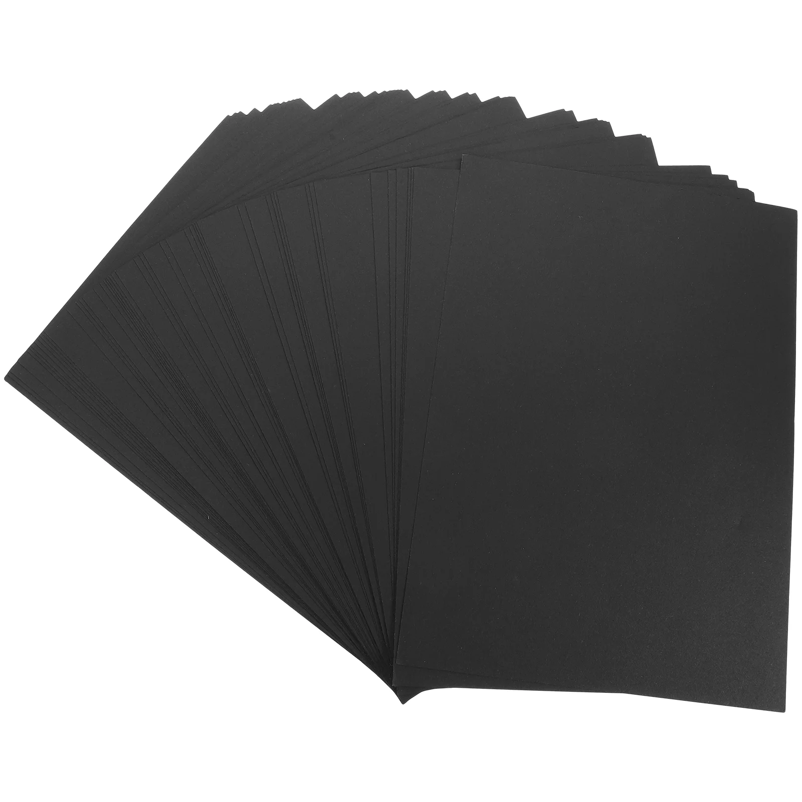 

50 Sheets Black Cardboard Paper for Drawing Thick Painting Cardstock Sketch Graphing Greeting A4 Wrapping Artists