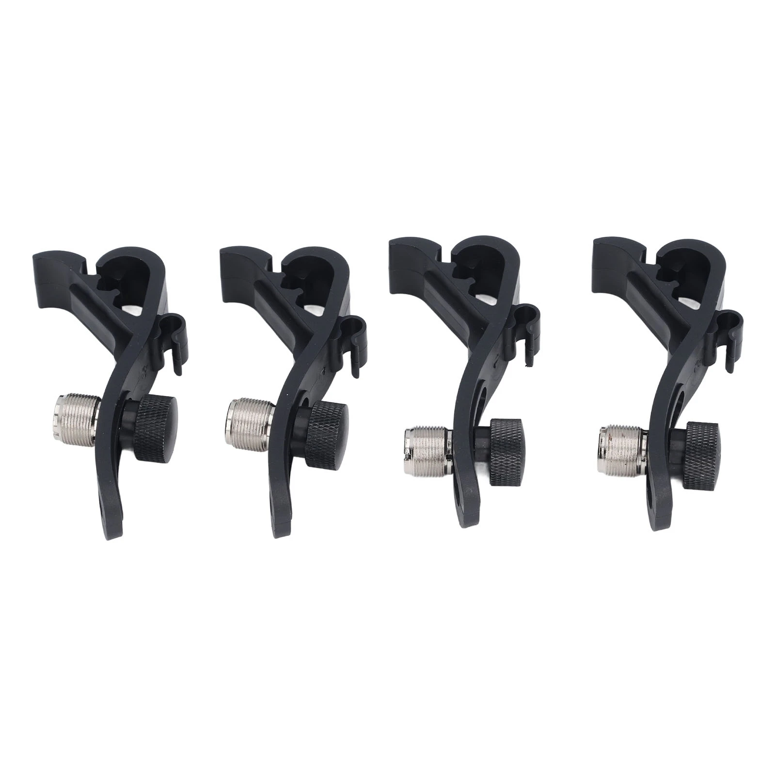 4Pcs Drum Microphone Clip Height Adjustable Shockproof Microphone Drum Mount Mic Holder