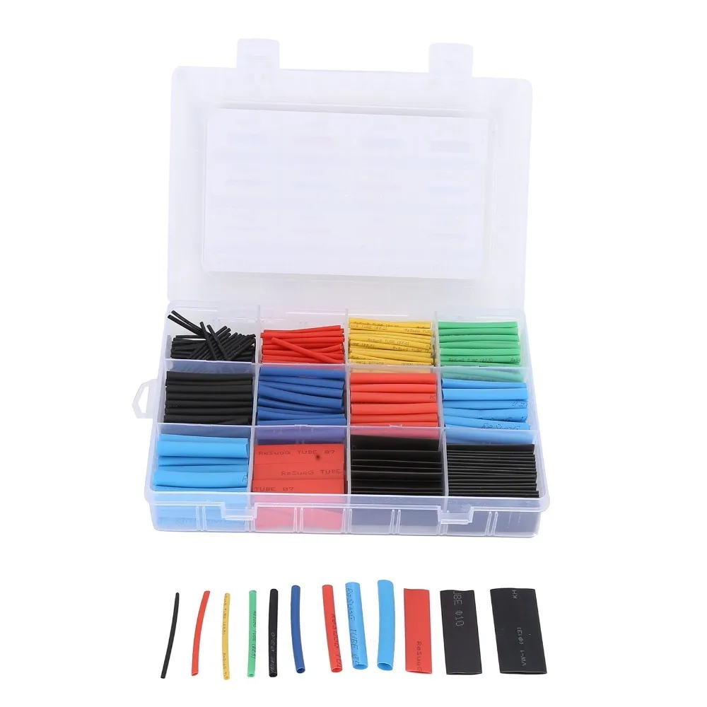 560pcs Kit Flame Retardant Heat Shrink Tube Insulated Waterproof Heat Shrink Tubing Kit Shrink Wrap Tubing Insulation Protection