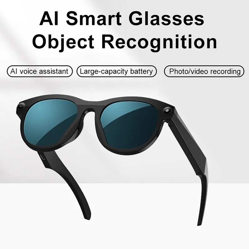 

AI Smart Glasses Interaction with Camera Photo Video Record Translation Music Smart Sunglasses Bluetooth Call Headphone for Men