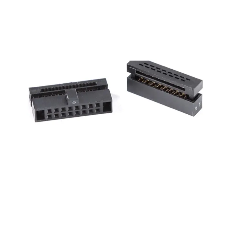 FC-6/8/10/12/14/16/20/24-50P 1.27mm 피치 3피스 압착 헤드 IDC 커넥터