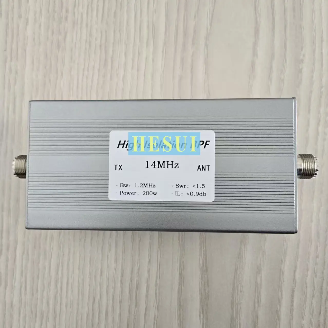 BPF-14M-200WM-plus HF High Isolation Bandpass Filter 200w M Female Block