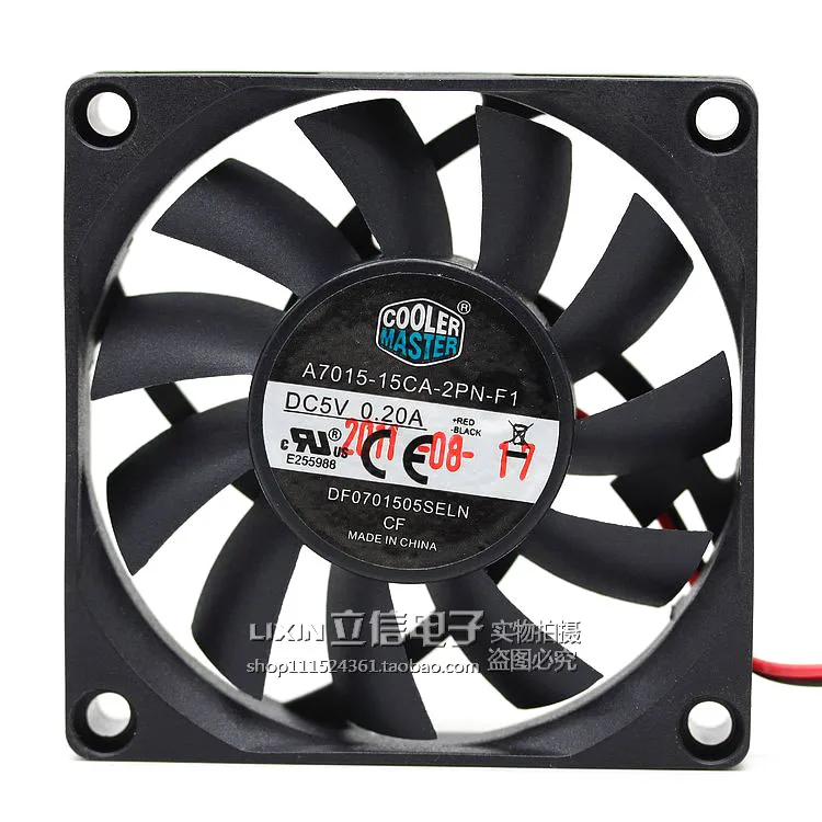 

Cooler Master A7015-15CA-2PN-F1 DC 5V 0.20A 70x70x15mm 2-Wire Server Cooling Fan