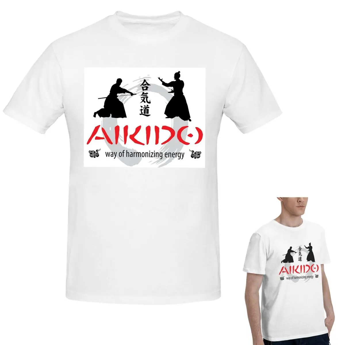 

100% хлопок Aikido Practitioner (2) футболка мужская классическая футболка большого размера мужские летние рубашки с круглым вырезом топы S-6XL