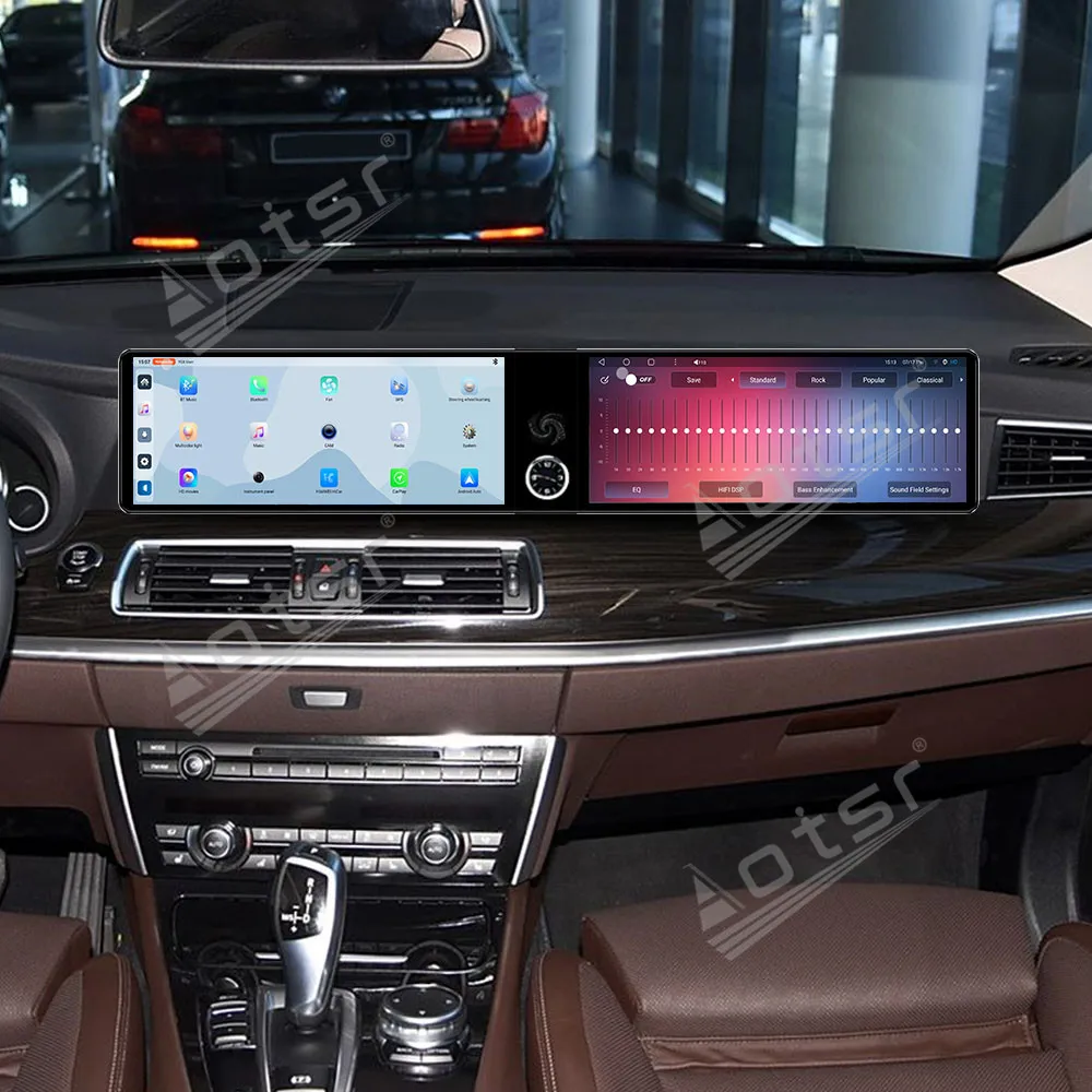 Dual 12.3'' Android 13 For BMW 5 GT 2009-2017 CIC NBT Car GPS Navigation CarPlay HD Screen Multimedia Player Head Unit Radio