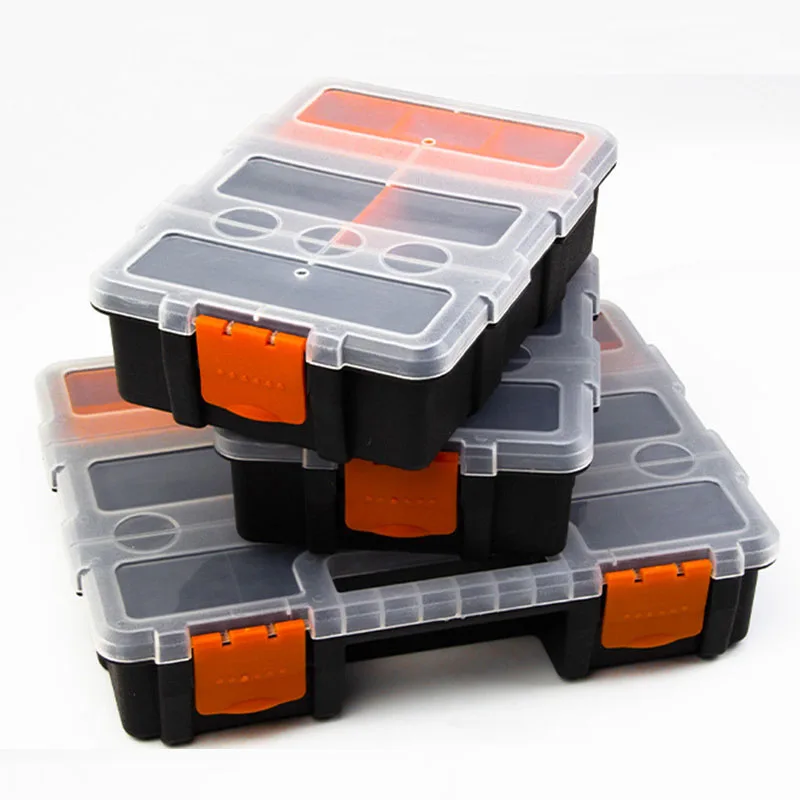 Plastics Tool Box Screw Nail Nut Bolts Carry Case Hand Tools Storage Boxes