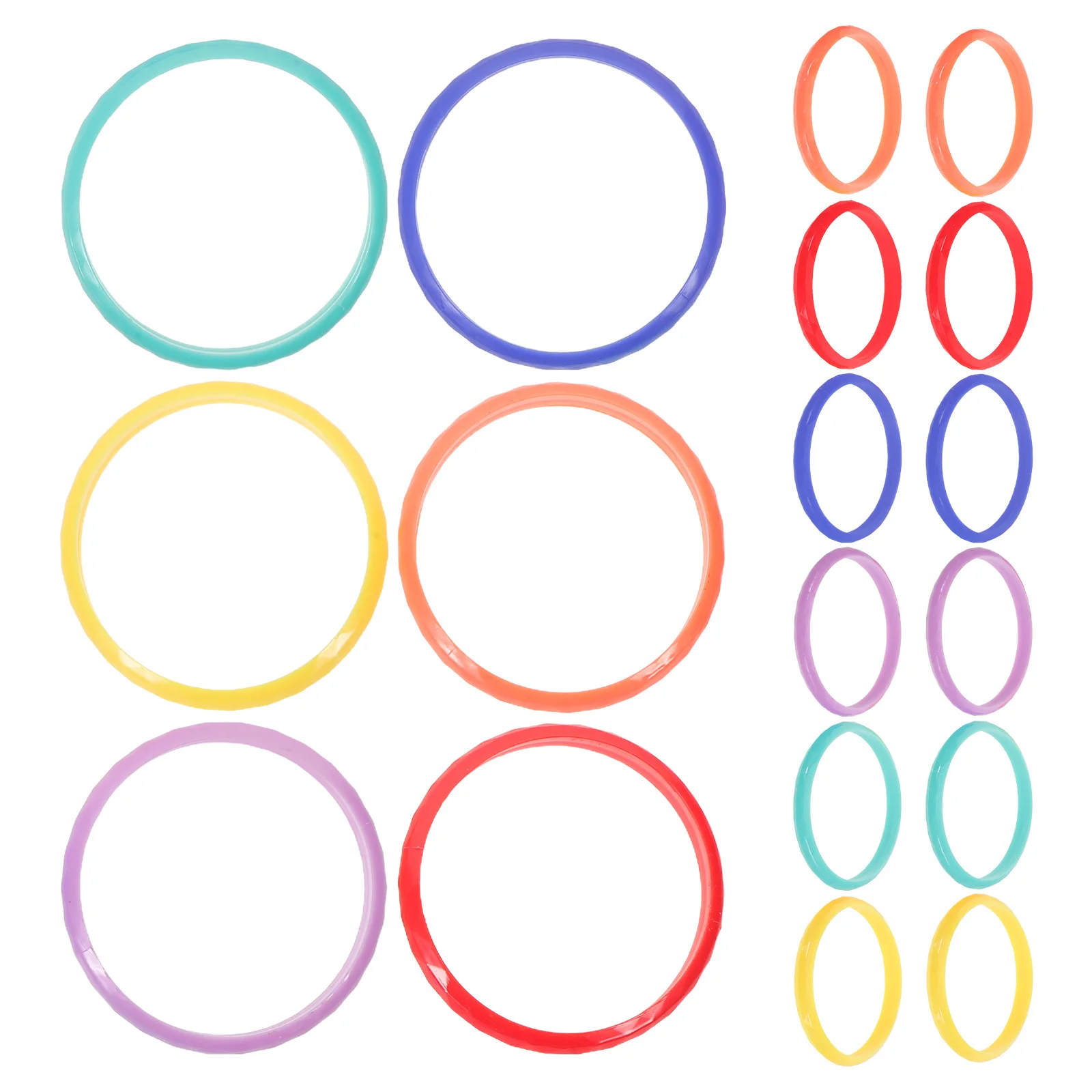 

Silicone Wristbands Set Adjustable Size Colorful LED Light Bracelets Night Safety Bands