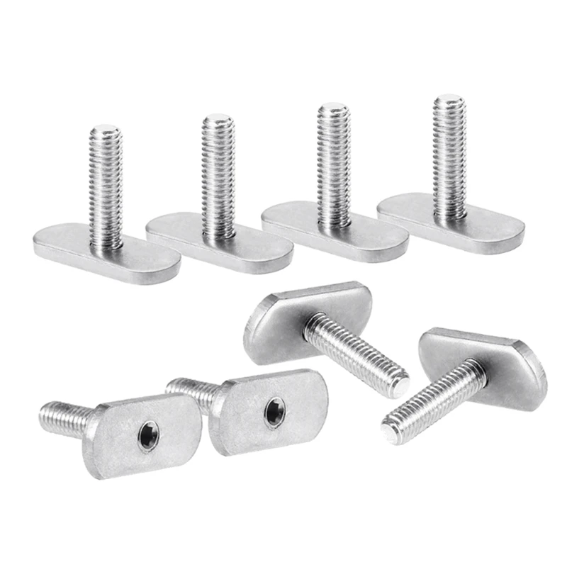 

8 Pcs Kayak Rail/Track Screws & Nuts T Slot Bolt Replacement Stainless Steel Gear Mounting Bolt Kayak Accessories