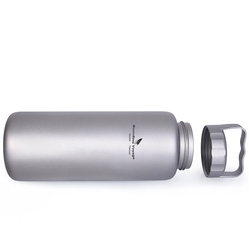 Imagem -02 - Boundless Voyage-titanium Garrafa de Água Garrafa de Boca Larga Camping Talheres Outdoor Piquenique Viagem Drinkware Garrafa do Esporte 1050ml