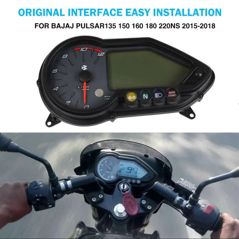 

For Bajaj Pulsar 135 150 160 180 Motorcycle Specific LCD Instrument Panel Instrument Assembly