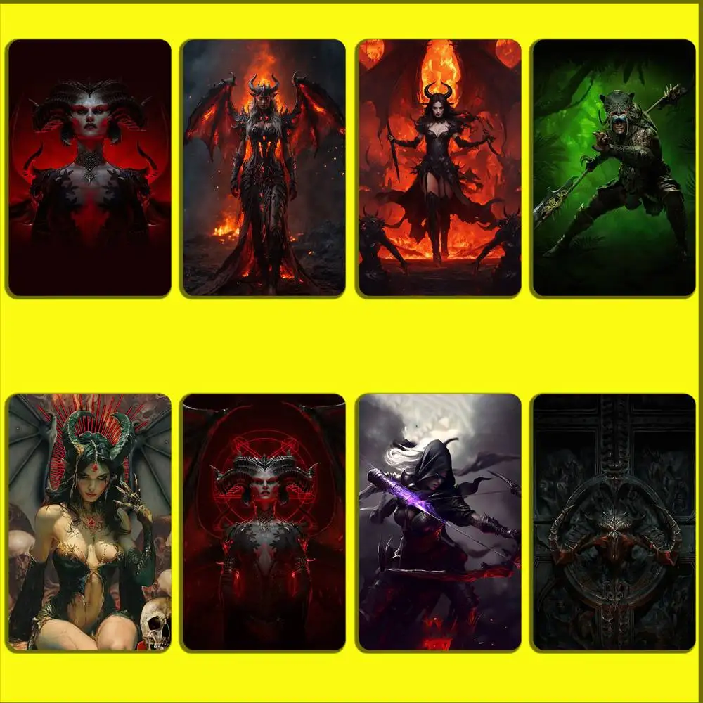 

Game D-Diablo IV Card Stickers For Debit Bank Credit Cards Metro Bus Pass Sticker Decoration Cover Skin