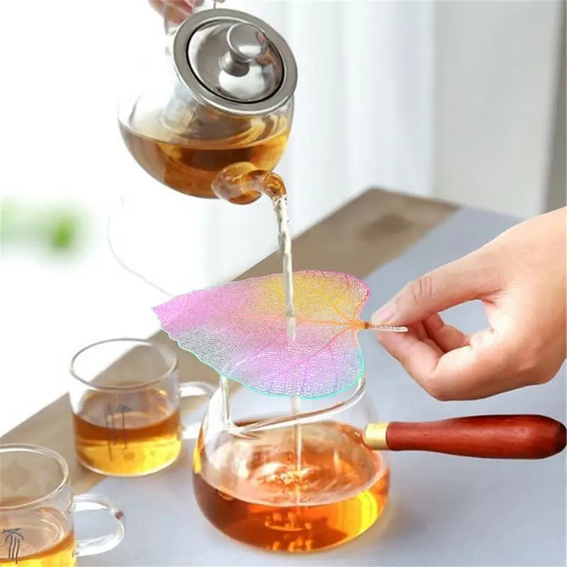 Tea Steeper Leaf Tea Filter Leave Shape Kung Fu Tea Cup Strainer Stainless Steel Tea Strainer Maple & Bodhi Leaf Coffee Mugs Tea