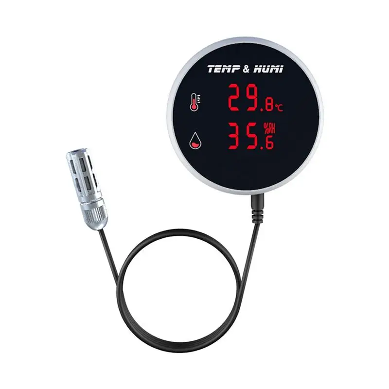 

AA94-Tuya Zigbee Temperature And Humidity Sensor Alarm With LED Display For Seedling Fermentation Animal Breeding