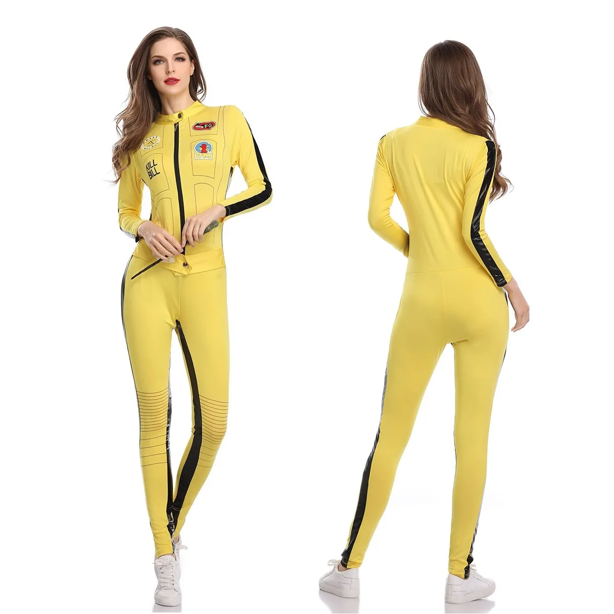 Kill Bill, novia Kill Bill, mono amarillo, disfraz de Cosplay, mono de Kung Fu para mujer, fiesta de Carnaval de Halloween