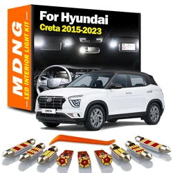 MDNG 11Pcs For Hyundai Creta 2015 2016 2017 2018 2019 2020 2021 2022 2023 LED Interior Map Dome Light Kit Car Accessories Canbus