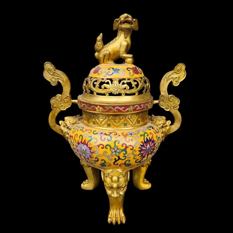 Brass smoker ornament high-grade decoration household goods copper handicraft incense burner