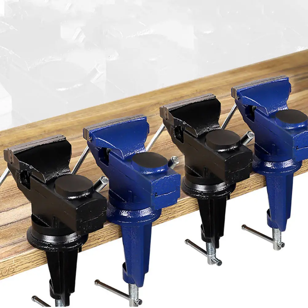 1Pcs Rotating Table Vise Mini Bench Clamp Multi-Functional 360 Degree Swivel Small Clamp-on Bench Vise for Jewelry Woodworking