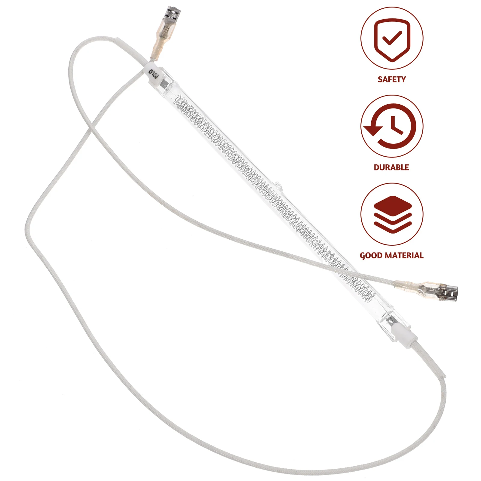 

Direct Replacement Halogen Heating Accessories Warmer White Glass for Oven High Temperature Resistance Efficient Heating Element