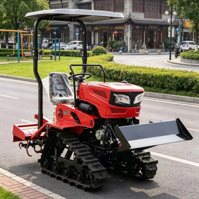 Customized Reinforced Tracked Cultivator, Farm Tillage Equipment, New Ride-on Industry Top 1 Rotary Tiller Tractor