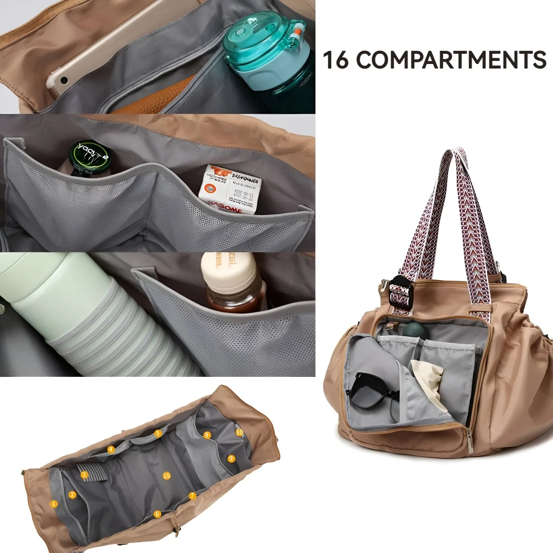 Nuevas bolsas de viaje de gran capacidad, mochila de almacenamiento de coche impermeable a la moda, bolso con múltiples bolsillos para mujer