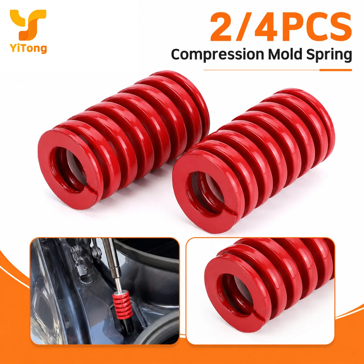 Yitong 2/4PCS Tailgate Support Rod Spring Rear Luggage Support Mold Compression Spring Auto Tail Gate Strut Automotive Parts