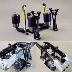 Sistema de Suspensão a Ar com Manga de Choque, Modelo de Simulação, 1:14 Tamiya, Caminhão RC, Reboque, Basculante, Scania, Benz, Volvo, Carro, Peças Diy