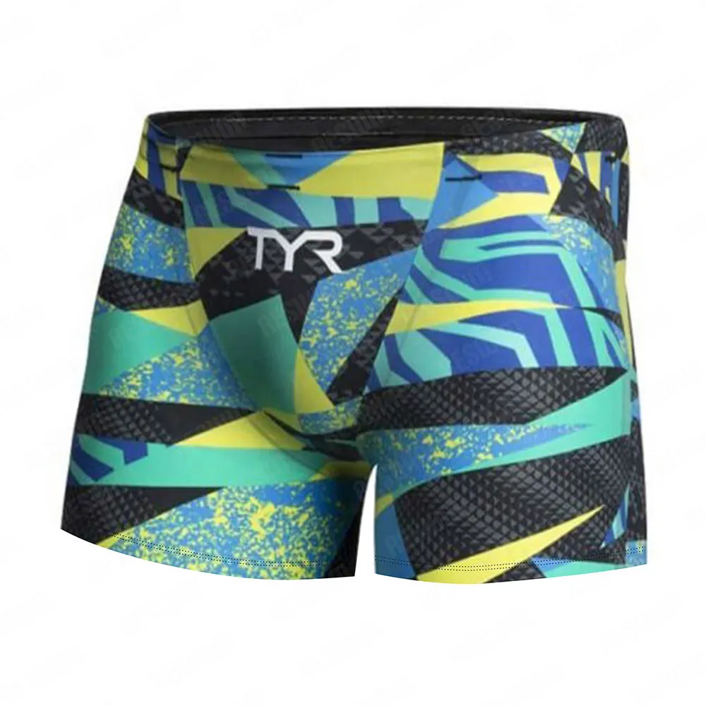 Summer Men's Swim Jammer Endurance Athletic Training Swimsuit Short Beach Swimming Trunks New Jammers Swimwear Sport Surf Shorts