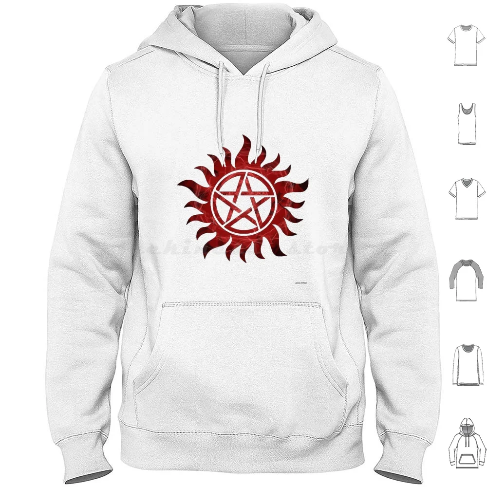 

Supernatural 3 Hoodie cotton Long Sleeve Supernatural Dean Sam Castiel Demon Sigil Tattoo Ward Angel Emblem Crest